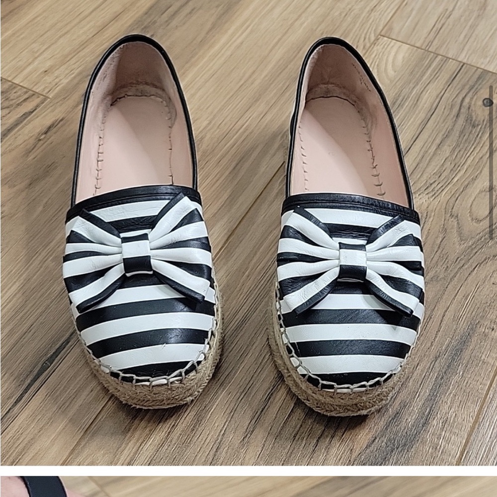 Kate Spade New York striped bow espadrilles